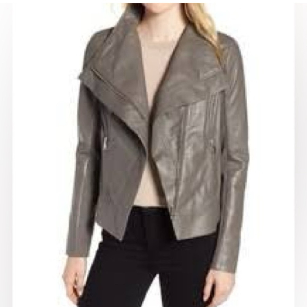 Trouve Gray Leather Jacket